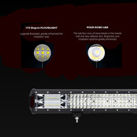 28 inch Philips LED Light Bar Quad Row Combo Beam 4x4 Work Driving Lamp 4wd Auto Accessories > Lights Kings Warehouse 