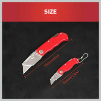 2Pc Folding Utility Knife Aluminium Handle & 10 Spare Stanley Blades Craft New Kings Warehouse
