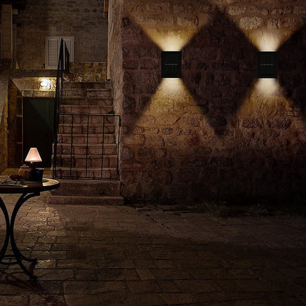 2pc Outdoor Solar LED Deck Lights Garden Patio Pathway Stairs Warm White Kings Warehouse