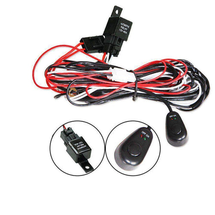 2way LED Universal Driving light Wiring Loom Harness 12V 24V 40A Relay Switch Kings Warehouse