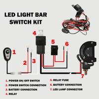 2way LED Universal Driving light Wiring Loom Harness 12V 24V 40A Relay Switch Kings Warehouse