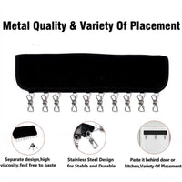 2X 10 Clips Door Cap Rack Baseball Hat Holder Closet Hanger Storage Organizer Kings Warehouse