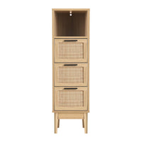 3 Chest of Drawers Rattan Furniture Cabinet Storage Side End Table Shelf living room Kings Warehouse