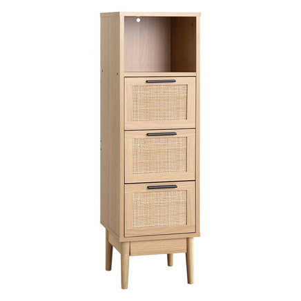 3 Chest of Drawers Rattan Furniture Cabinet Storage Side End Table Shelf living room Kings Warehouse