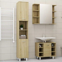 3 Piece Bathroom Furniture Set Sonoma Oak
