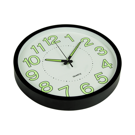305mm Luminous Wall Clock Glow In The Dark Silent Quartz Indoor Home Modern Clock living room KingsWarehouse