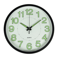 305mm Luminous Wall Clock Glow In The Dark Silent Quartz Indoor Home Modern Clock living room KingsWarehouse