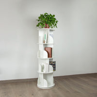 360-degree Rotating 4 Tier Display Shelf Bookcase Organiser Kings Warehouse 