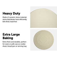 38cm XL Pizza & Baking Stone for BBQ/Oven/Grill KingsWarehouse