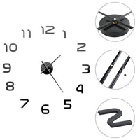 3D Wall Clock Modern Design 100 cm XXL Black Kings Warehouse 