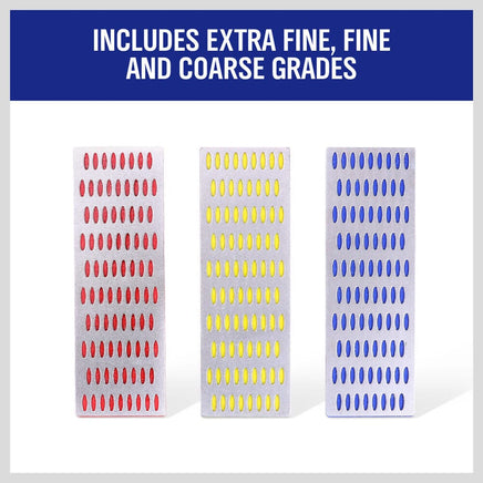 3Pc Diamond Sharpening Stone Whetstone Sharpener Set Scissors Knife With 3 Grits Kings Warehouse