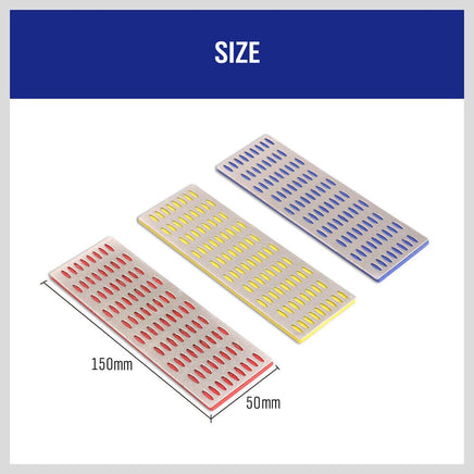 3Pc Diamond Sharpening Stone Whetstone Sharpener Set Scissors Knife With 3 Grits Kings Warehouse