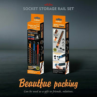 3Pc Double-Side Sockets Holder Tool Organizer Rails WorkShop Rack 1/4" 3/8" 1/2" Kings Warehouse