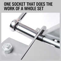 3Pc Universal Socket Wrench Set Power Drill Adaptor Gator Grip Size 7mm to 19mm Kings Warehouse