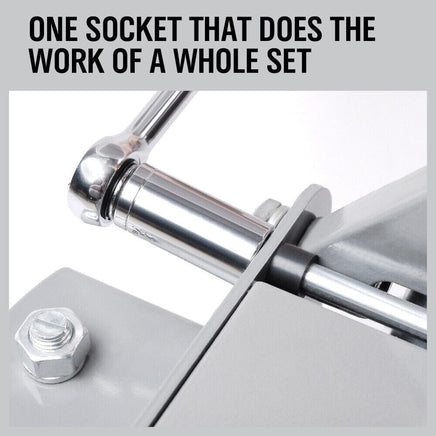 3Pc Universal Socket Wrench Set Power Drill Adaptor Gator Grip Size 7mm to 19mm Kings Warehouse