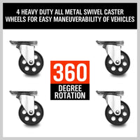 4 x Heavy Duty Wheel Dolly 450 kg 1000 lb Car Vehicle Positioning Jack Platform Kings Warehouse