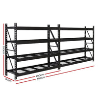 4MX2M Garage Shelving Warehouse Rack Pallet Racking Storage Steel Kings Warehouse