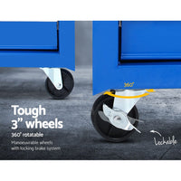 5 Drawer Mechanic Tool Box Cabinet Storage Trolley - Blue KingsWarehouse