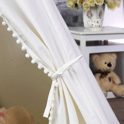 5 Poles Giant Kids Teepee Tent (Natural Canvas) Kings Warehouse