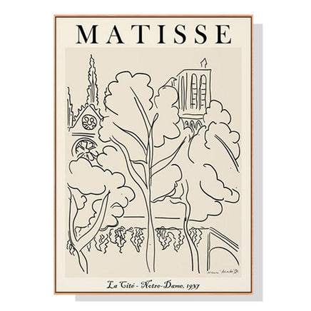 50cmx70cm Line Art By Henri Matisse Wood Frame Canvas Wall Art Kings Warehouse
