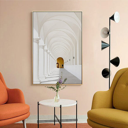 50cmx70cm Long Corridor Style A Gold Frame Canvas Wall Art Kings Warehouse