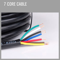 50M X 7 Core Wire Cable Trailer Cable Automotive Boat Caravan Truck Coil V90 PVC Kings Warehouse