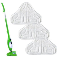 5PCS Stick On White Washable Cleaning Pads Microfiber For X5 Steam Mop H20 H2O Kings Warehouse