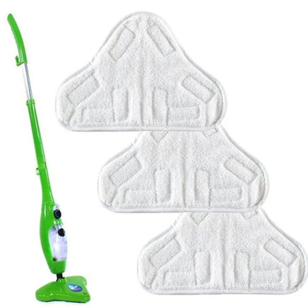 5PCS Stick On White Washable Cleaning Pads Microfiber For X5 Steam Mop H20 H2O Kings Warehouse