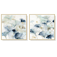 60cmx60cm Gingko Leaves By Carol Robinson 2 Sets Gold Frame Canvas Wall Art Kings Warehouse