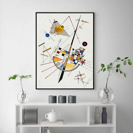 60cmx90cm Delicate Tension By Wassily Kandinsky Black Frame Canvas Wall Art Kings Warehouse