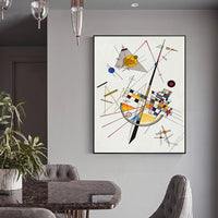 60cmx90cm Delicate Tension By Wassily Kandinsky Black Frame Canvas Wall Art Kings Warehouse
