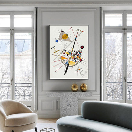 60cmx90cm Delicate Tension By Wassily Kandinsky Black Frame Canvas Wall Art Kings Warehouse