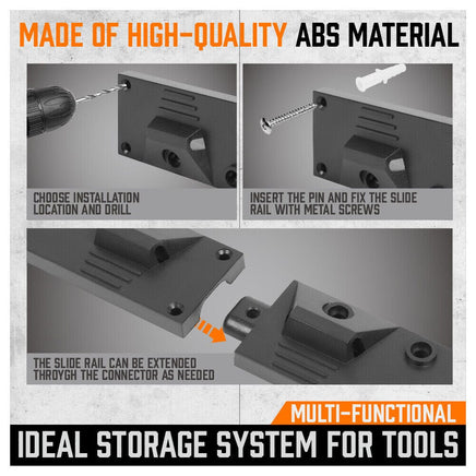 64" Wall Mount Tool Hanger Garden Storage Organizer Mop Broom Holder Hook Pegs Kings Warehouse