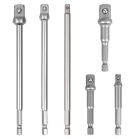 6Pc Drill Socket Adapter Set Long Short Combination Extension Impact Nut Driver Kings Warehouse