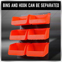 6Pc Pegboard Bins Peg Board Parts Storage With Steel Hooks Tools Organiser Tray Kings Warehouse