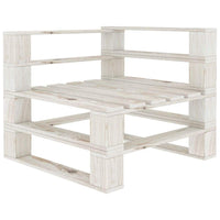 7 Piece Garden Pallet Lounge Set Wood White Kings Warehouse 