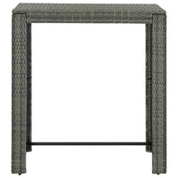 7 Piece Outdoor Bar Set with Cushions Poly Rattan Grey Kings Warehouse 