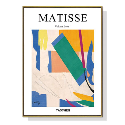 70cmx100cm Abstract colour by Henri Matisse Gold Frame Canvas Wall Art Kings Warehouse