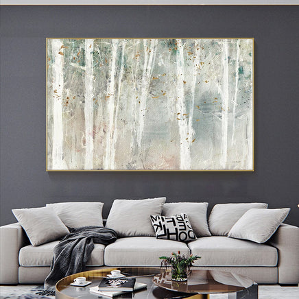 70cmx100cm Forest hang painting style Gold Frame Canvas Wall Art Kings Warehouse