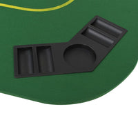 8-Player Folding Poker Tabletop 4 Fold Rectangular Green Kings Warehouse 