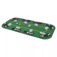 8-Player Folding Poker Tabletop 4 Fold Rectangular Green Kings Warehouse 