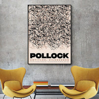 80cmx120cm Jackson Pollock Exhibition II Black Frame Canvas Wall Art Kings Warehouse