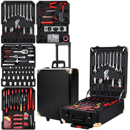 816pcs Tool Kit Trolley Case Mechanics Box Toolbox Portable DIY Set BK Tools > Tools Storage Kings Warehouse