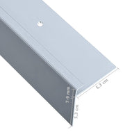 F-shape Stair Nosings 15 pcs Aluminium 100 cm Silver