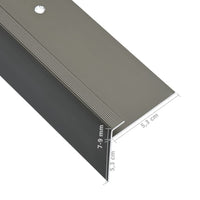 F-shape Stair Nosings 15 pcs Aluminium 90 cm Brown