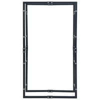 Firewood Rack Black 80x25x150 cm Steel
