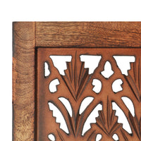 Hand Carved 5-Panel Room Divider Brown 200x165 cm Solid Mango Wood