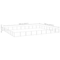 Dog Kennel Silver 63 m² Steel