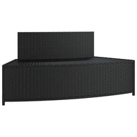 Spa Benches with Cushions 2 pcs Black Poly Rattan