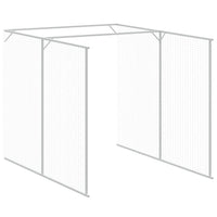 Dog House with Run Anthracite 165x455x181 cm Galvanised Steel